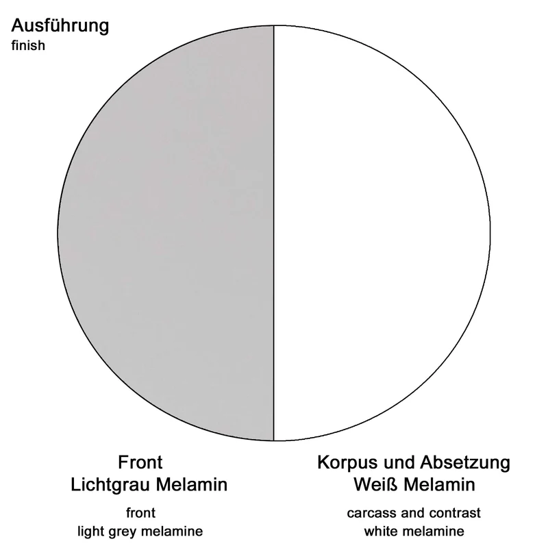 trendteam smart living - Pia - Kommode - Hellgrau/Weiß - Wickeltisch inkl. Wickelaufsatz - (BxHxT) 96 x 103 x 69 cm - mit 1 offenen und 2 geschlossenen Fächern - Verstellbarer Einlegeboden
