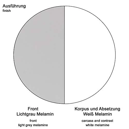 trendteam smart living - Pia - Kommode - Hellgrau/Weiß - Wickeltisch inkl. Wickelaufsatz - (BxHxT) 96 x 103 x 69 cm - mit 1 offenen und 2 geschlossenen Fächern - Verstellbarer Einlegeboden