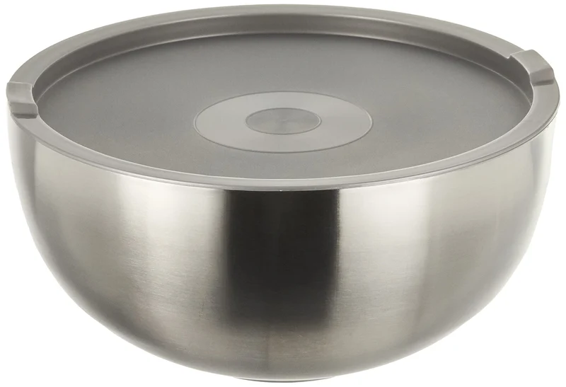GSW 552301 Thermoschüssel mit Kunststoffdeckel, Edelstahl, silber, 30 cm 2 Einheiten