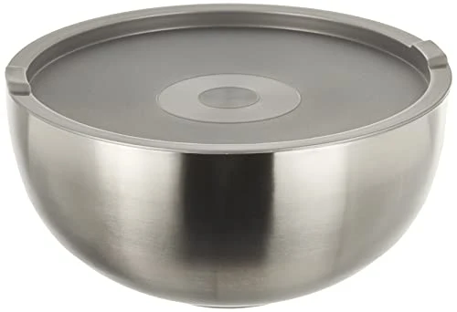 GSW 552301 Thermoschüssel mit Kunststoffdeckel, Edelstahl, silber, 30 cm 2 Einheiten