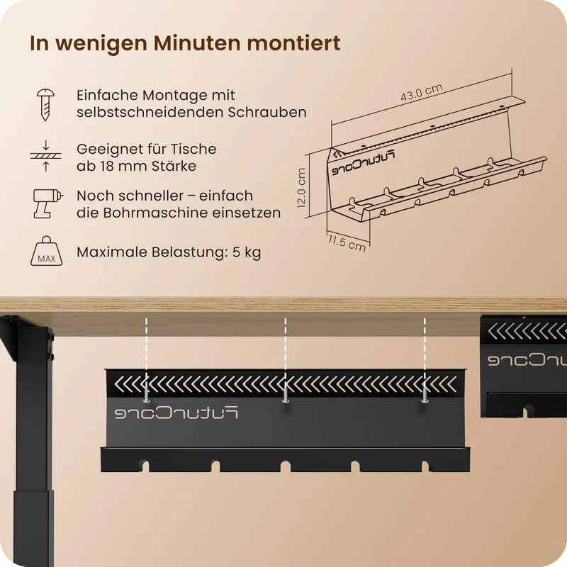 FuturCore Kabelorganisation · Schwarz