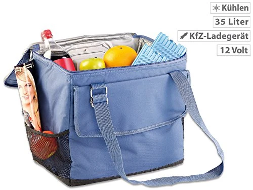 Xcase Kühltasche 12V: Elektrische 12-V-Thermo-Kühltasche fürs Auto, 35 l (Elektrische faltbar, Autokühltasche, Kfz)