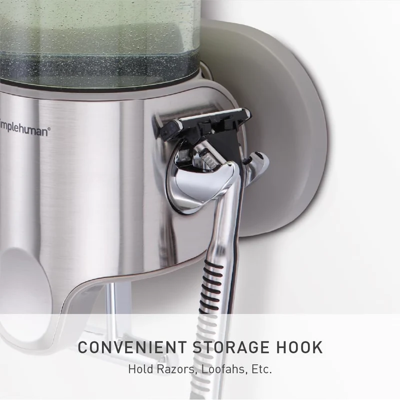 simplehuman BT1029 444 ml dreifach, Spender mit Wandhalterung, Seifenspender Wandbefestigung, gebürsteter Stahl, 5 Jahre Garantie