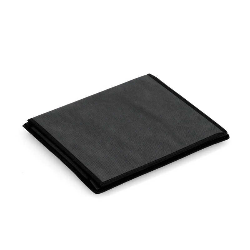 LIVMORE Aufbewahrungsbox aus Vliesstoff und Karton mit Deckel, 35x30x20cm, Blau