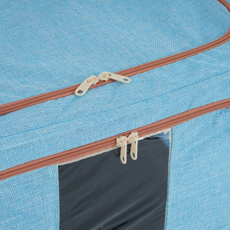 LIVMORE Kleiderschrank-Aufbewahrungsbox, PVC-Netzgewebe, Stahldraht, 50x40x33cm, Durchsichtig