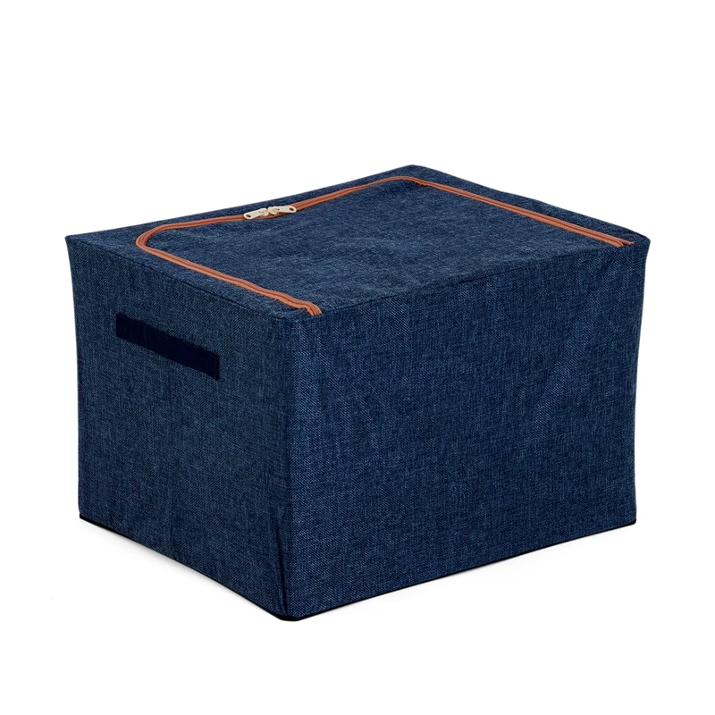 LIVMORE Kleiderschrank-Aufbewahrungsbox, PVC-Netzgewebe, Stahldraht, 50x40x33cm, Durchsichtig