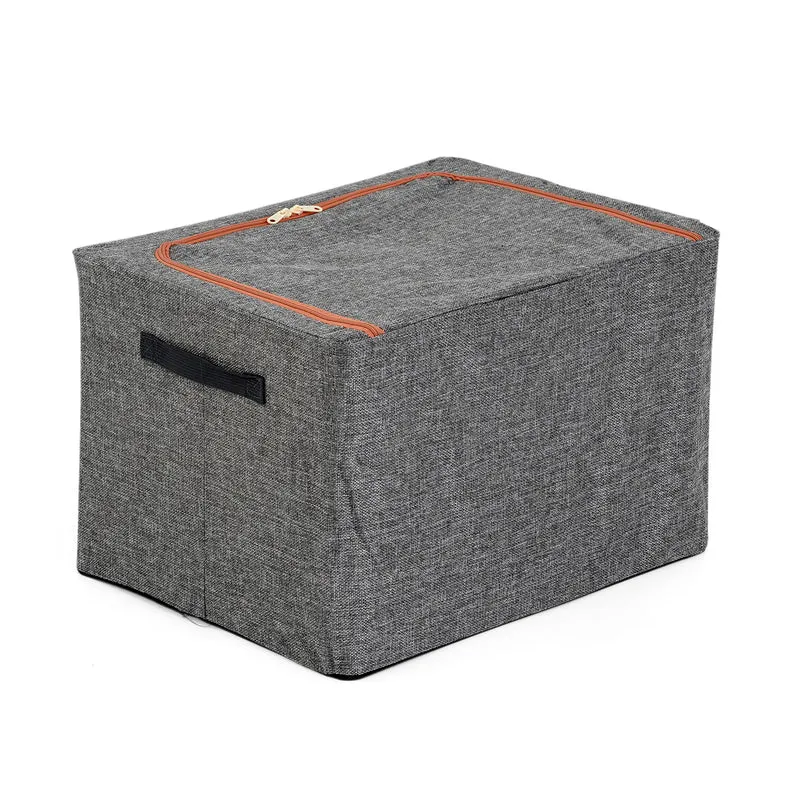 LIVMORE Kleiderschrank-Aufbewahrungsbox, PVC-Netzgewebe, Stahldraht, 50x40x33cm, Durchsichtig