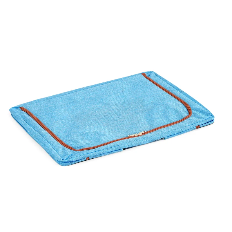 LIVMORE Kleiderschrank-Aufbewahrungsbox aus Leinen-Baumwoll-Mix, faltbar, 60x42x40cm, Grau