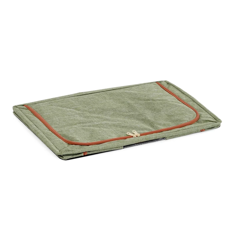 LIVMORE Kleiderschrank-Aufbewahrungsbox aus Leinen-Baumwoll-Mix, faltbar, 60x42x40cm, Grau