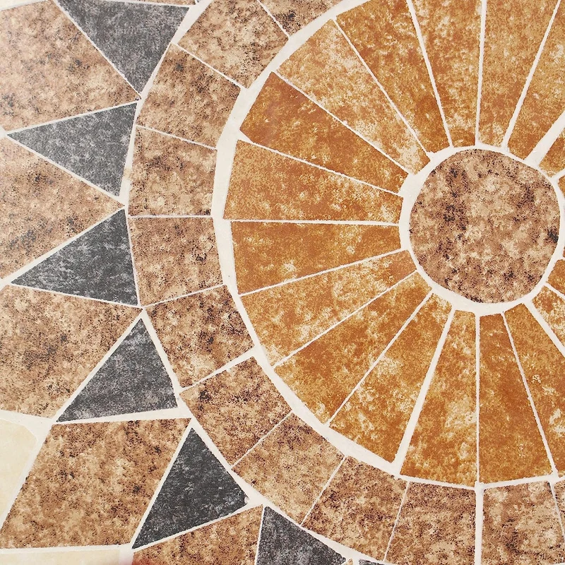 FRANK FLECHTWAREN Mosaiktisch rund Ø70 cm, Metallgestell schwarz