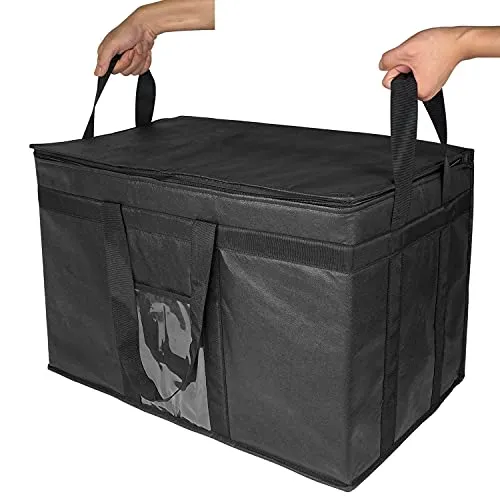 XXXL-Larger isolierte Kühltaschen mit Reißverschluss, Wiederverwendbare Einkaufstaschen halten Lebensmittel heiß oder kalt, ideal für Catering, Lebensmitteltransport