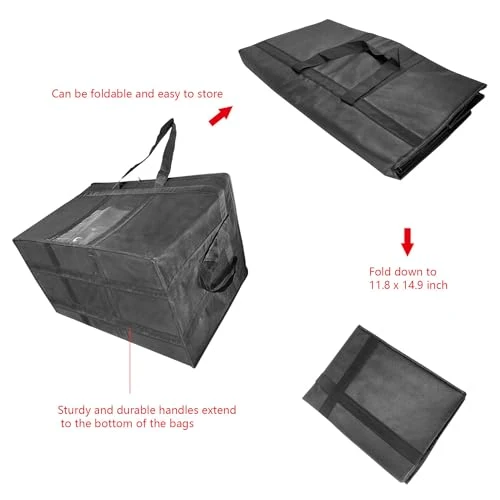 XXXL-Larger isolierte Kühltaschen mit Reißverschluss, Wiederverwendbare Einkaufstaschen halten Lebensmittel heiß oder kalt, ideal für Catering, Lebensmitteltransport