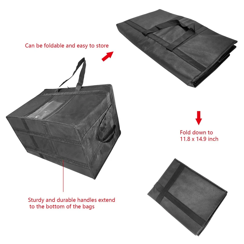 XXXL-Larger isolierte Kühltaschen mit Reißverschluss, Wiederverwendbare Einkaufstaschen halten Lebensmittel heiß oder kalt, ideal für Catering, Lebensmitteltransport