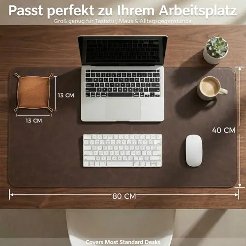 PROMATTOO Schreibtischunterlage · 80 x 40 cm · Espressobraun