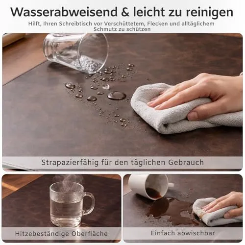 PROMATTOO Schreibtischunterlage · 80 x 40 cm · Espressobraun