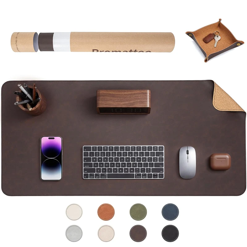 PROMATTOO Schreibtischunterlage · 80 x 40 cm · Espressobraun