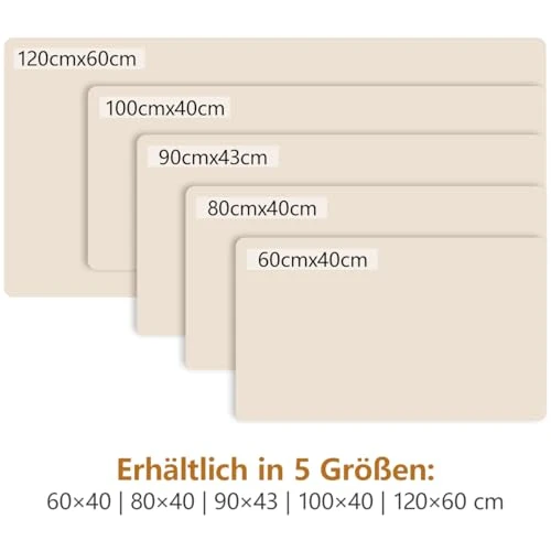 Zindoo Schreibtischunterlage · 80 x 40 cm · Beige