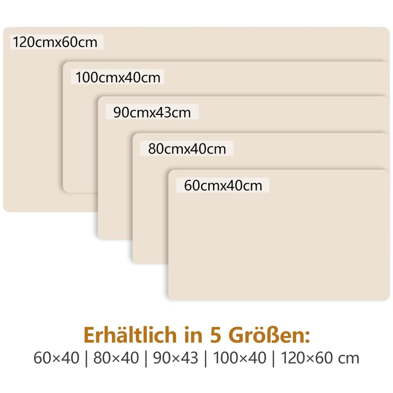 Zindoo Schreibtischunterlage · 80 x 40 cm · Beige