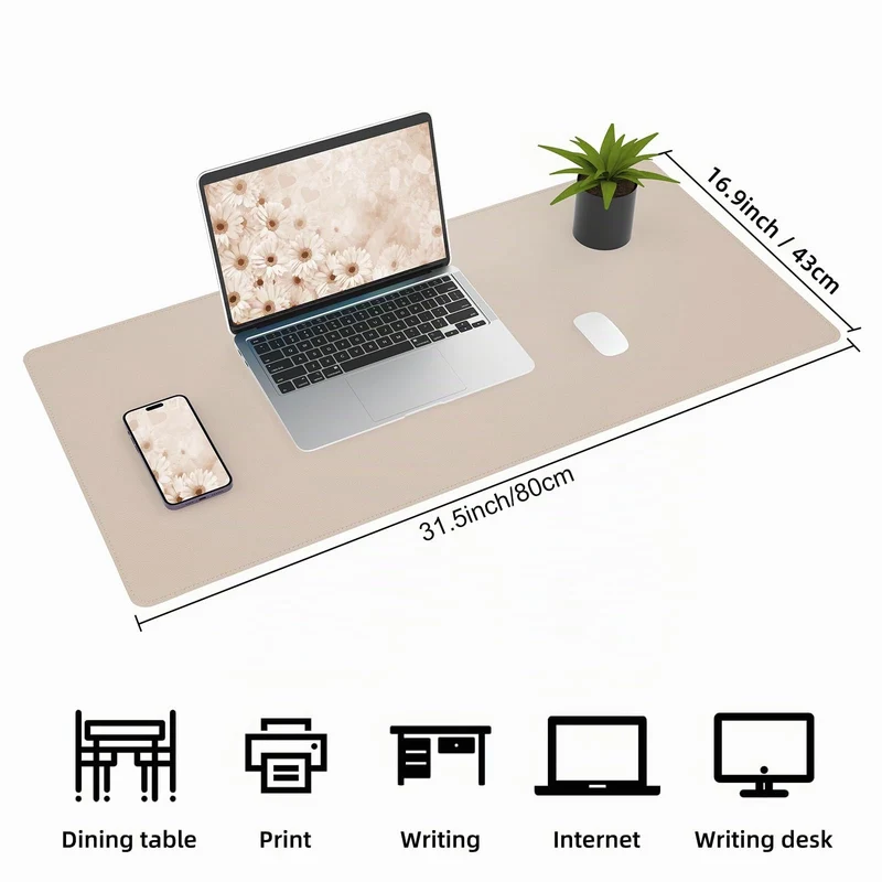 AFIING Schreibtischunterlage · 80 x 43 cm · Beige