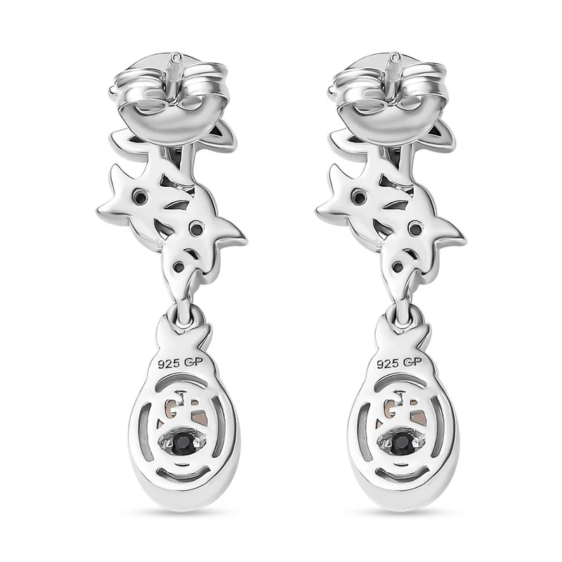 GP Celestial Kollektion - AA Natürlicher, äthiopischer Welo Opal, Neon Apatit Ohrringe Messing Rhodiniert und 750 Gelbgold Vermeil ca. 1.56 ct