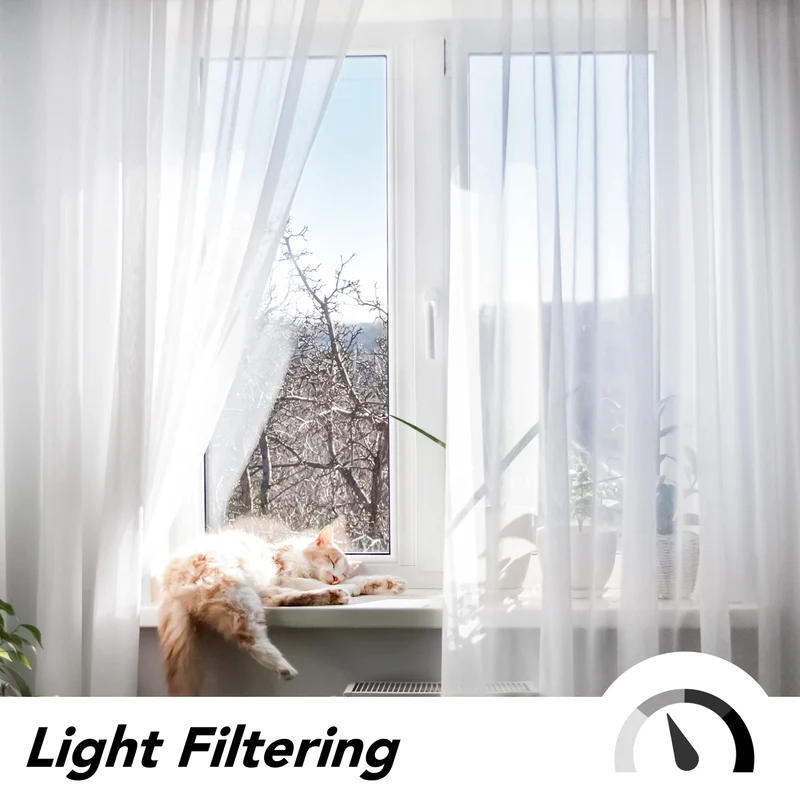 Deconovo Voile Vorhang mit Ösen transparent Dekoschal Leicht Weiß