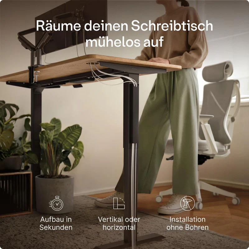 Desktronic Kabelorganisation · Schwarz