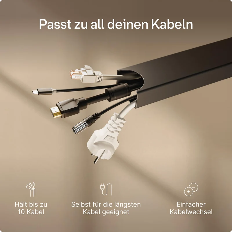 Desktronic Kabelorganisation · Schwarz