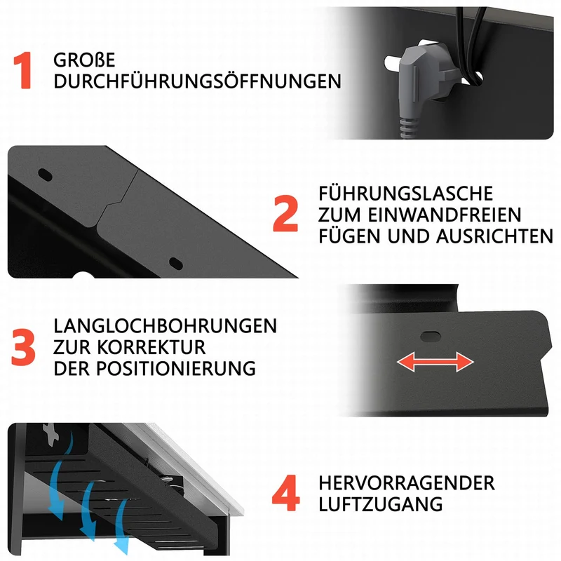 iVengo Kabelorganisation · Schwarz matt