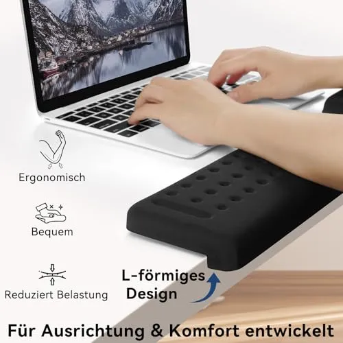 Sushret Handgelenkauflage · 18 x 3.5 inches · Schwarz