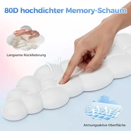 TECKNET Handgelenkauflage · 43L x 12B cm · Weiß