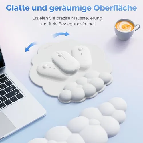 TECKNET Handgelenkauflage · 43L x 12B cm · Weiß