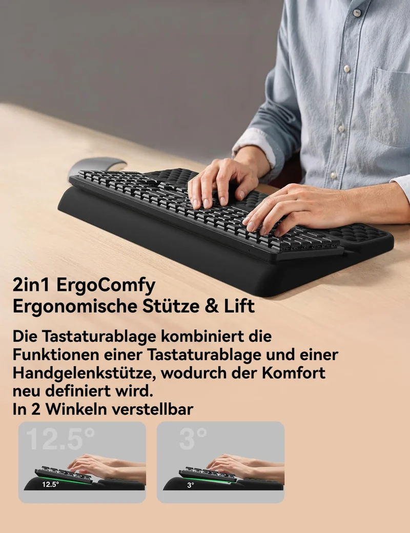 VAYDEER Handgelenkauflage · L · Schwarz