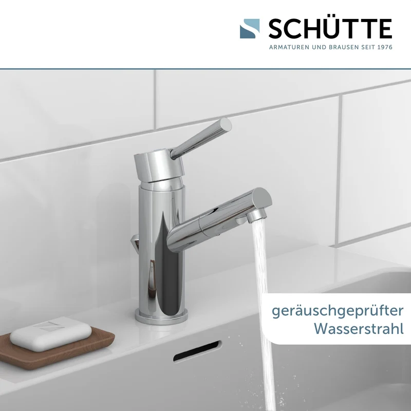 SCHÜTTE Waschtischarmatur Cornwall, Chrom, Badarmatur, Hochdruck