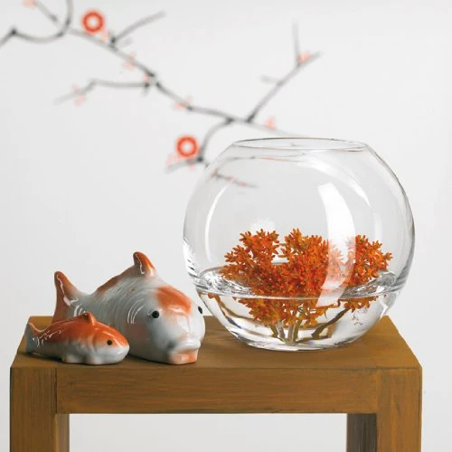 Leonardo Boccia Glasvase rund, kugelförmige Deko-Vase in klassischem Stil aus Klarglas, Tischvase in modernem Design, Höhe: 17,5 cm, Durchmesser 20 cm, 3,5 l, 019009