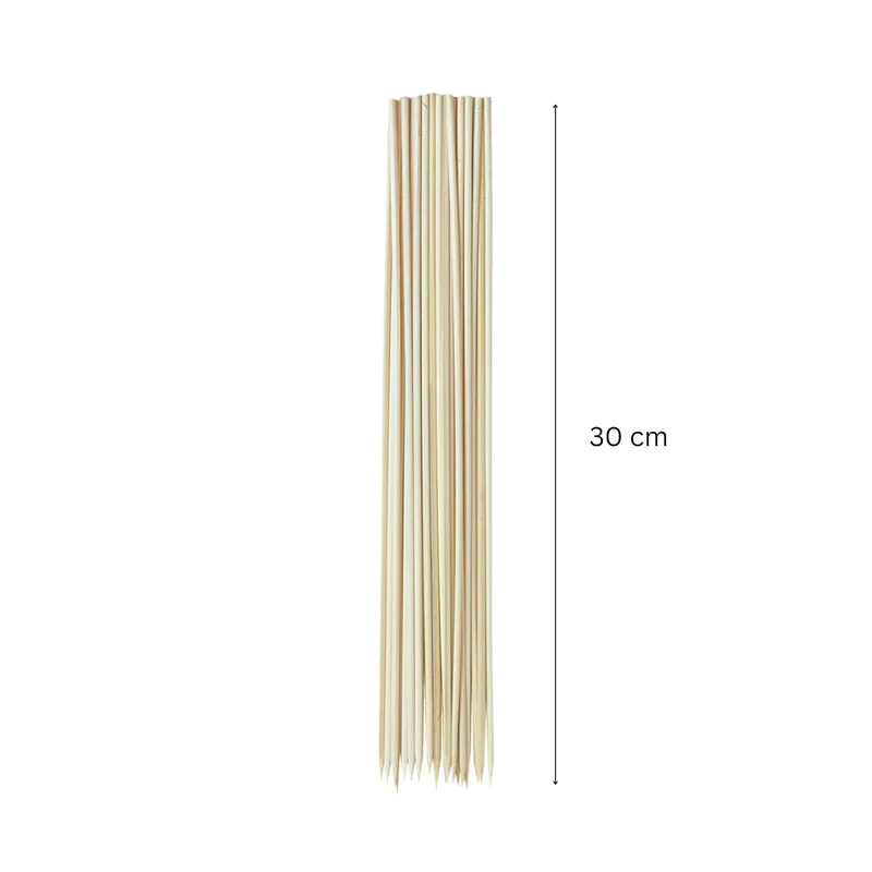 Chef Aid Bambusspieße 30,5 cm – 100 Stück – Natürliche, Splitterfreie Grillspieße aus Bambus – Für Grill, Ofen, Fondue und Fingerfood – Stabil und Zuverlässig