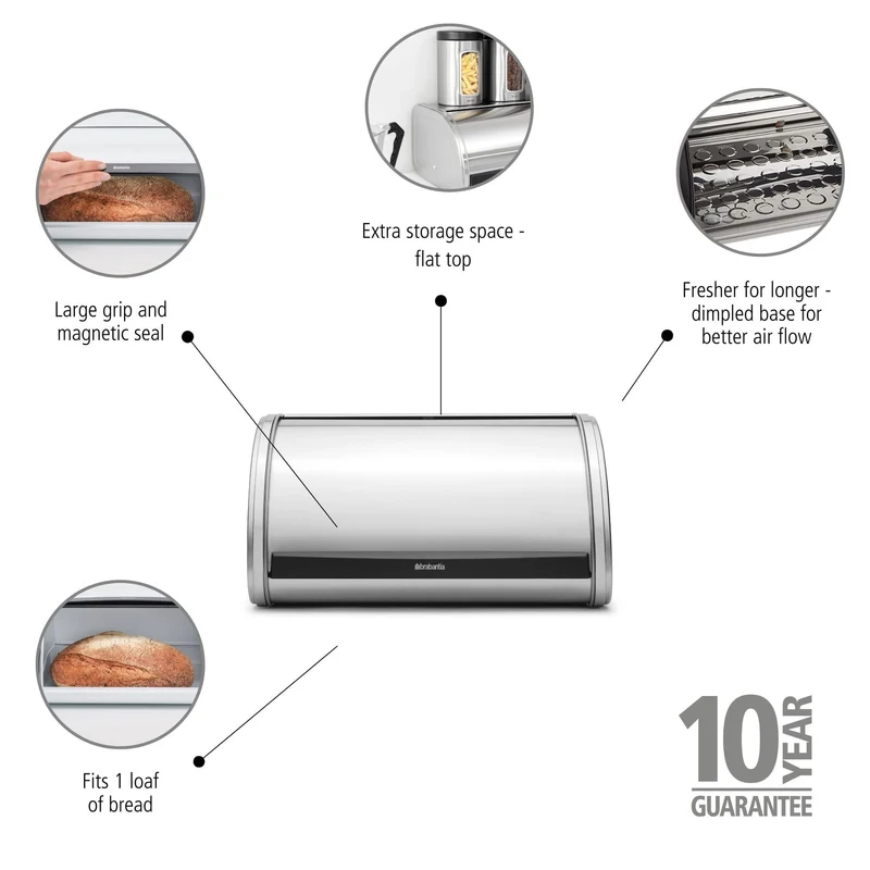 Brabantia Single Brotkasten, Mattiert, One Size