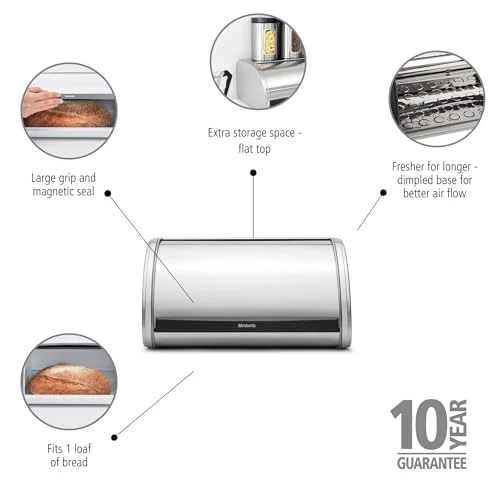 Brabantia Single Brotkasten, Mattiert, One Size