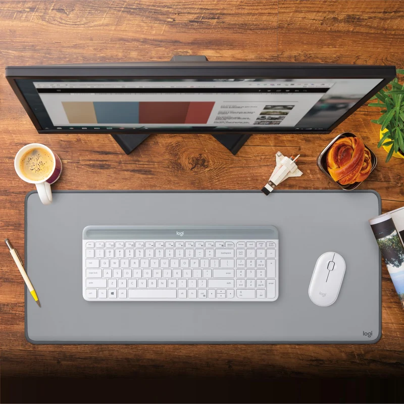 Logitech Schreibtischunterlage · 30 x 70 cm · Grau