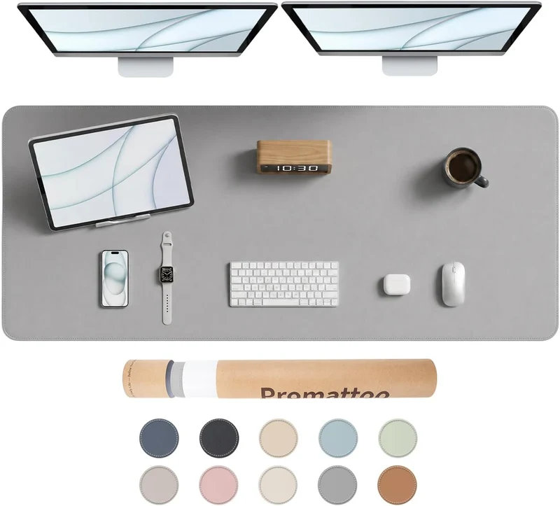 PROMATTOO Schreibtischunterlage · 80 x 40 cm · Cremeweiß