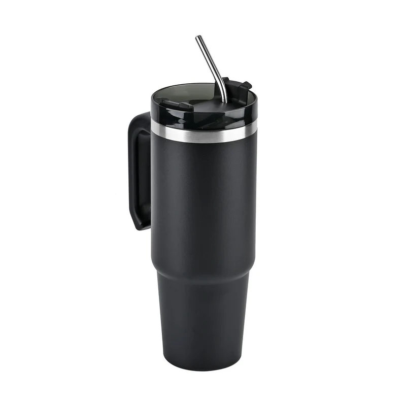 316L Edelstahl Thermobecher 887ml mit Strohhalm, Grün