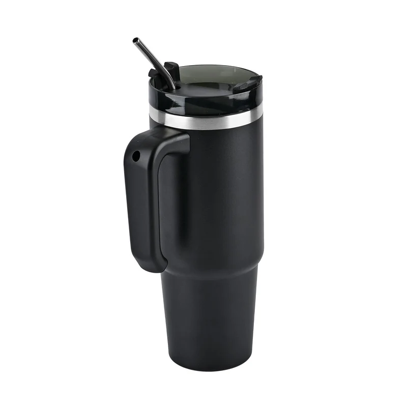 316L Edelstahl Thermobecher 887ml mit Strohhalm, Grün