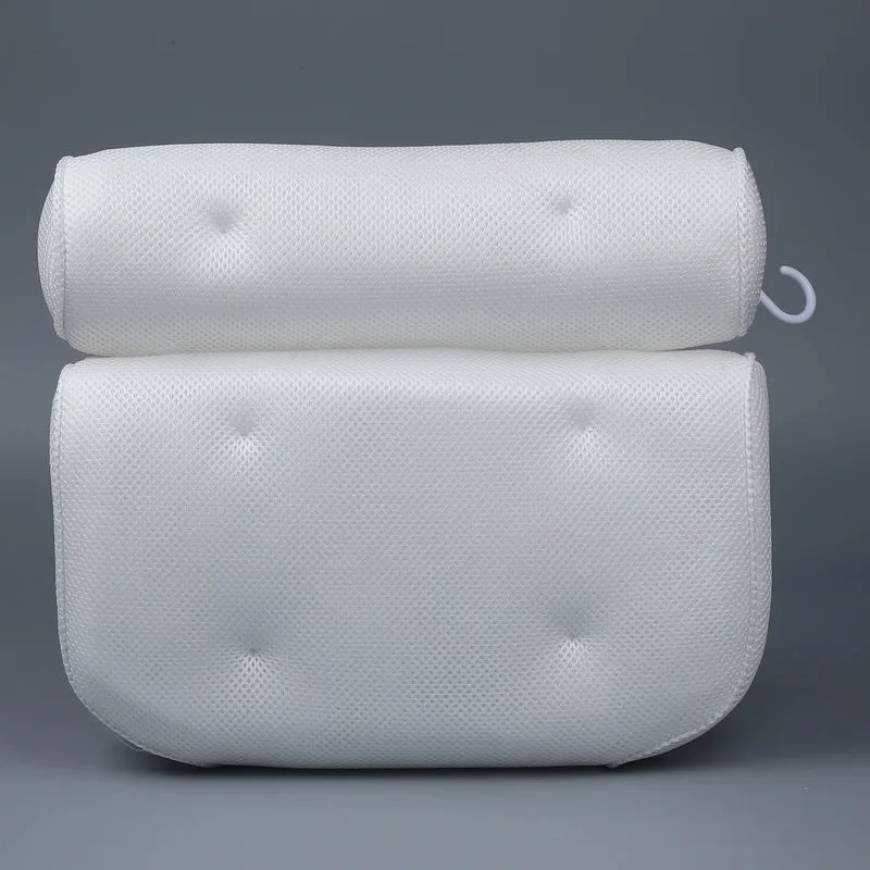 Badewannenkissen für Kopf und Nacken, Größe 35x32x8 cm, Weiß