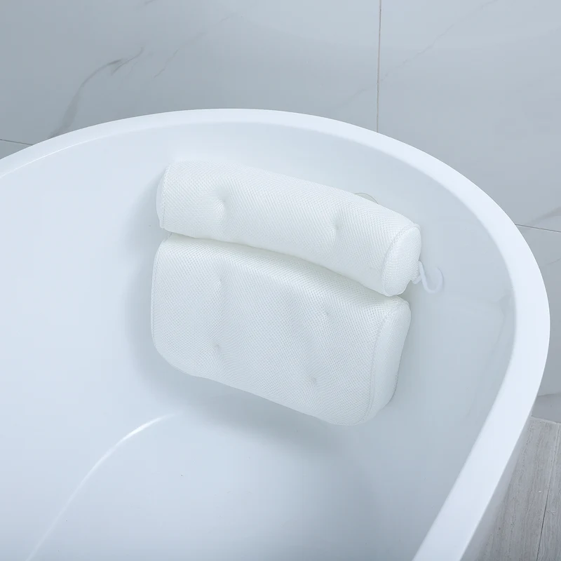 Badewannenkissen für Kopf und Nacken, Größe 35x32x8 cm, Weiß