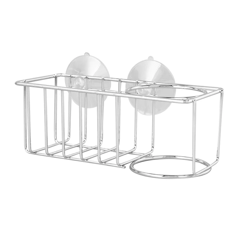 2er-Set 2 in 1 Spülbecken Caddy, Größe 18,5x9,5x9,3 cm Silber