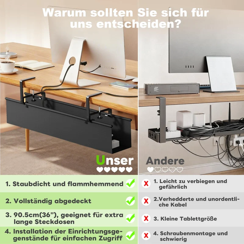 Dayacoco Kabelorganisation · Schwarz