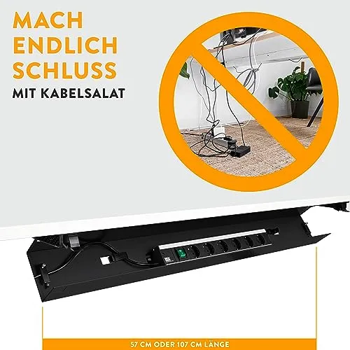 boho office Kabelorganisation · 107cm · Schwarz (Ral9005)