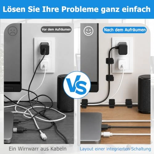Kisizity Kabelorganisation · Schwarz · 90 x 15mm · 60