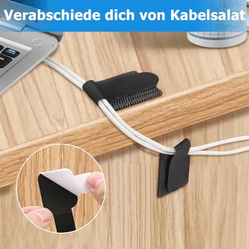 Kisizity Kabelorganisation · Schwarz · 90 x 15mm · 60