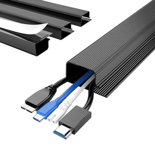 Delamu Kabelorganisation · Schwarz · 4 Pack