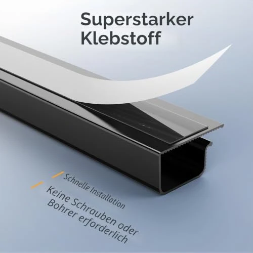 Delamu Kabelorganisation · Schwarz · 4 Pack